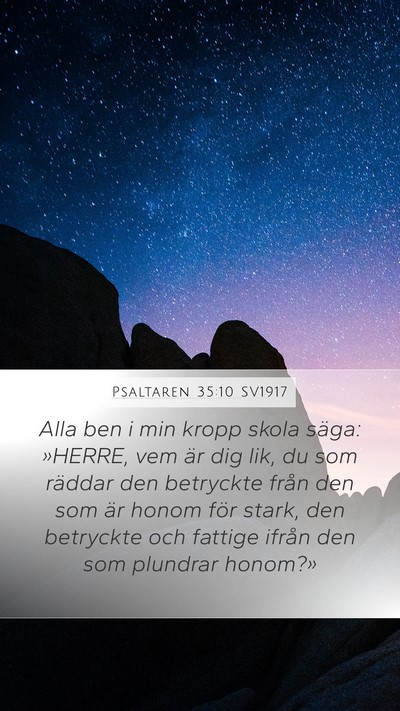 Psaltaren 35:10 SV1917 Bible Verse Image