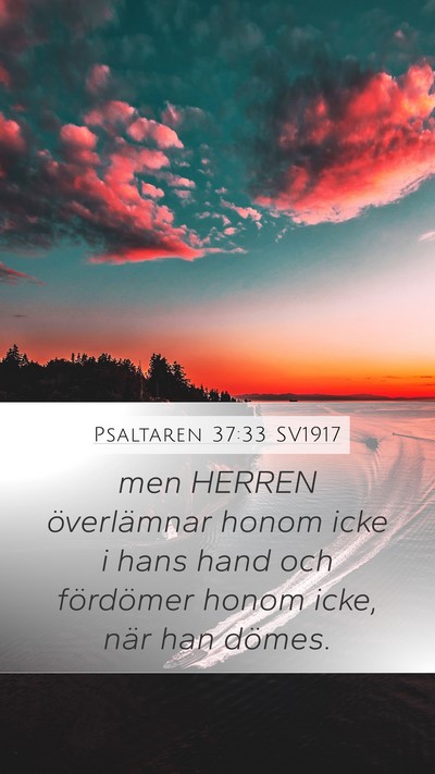 Psaltaren 37:33 SV1917 Bible Verse Image