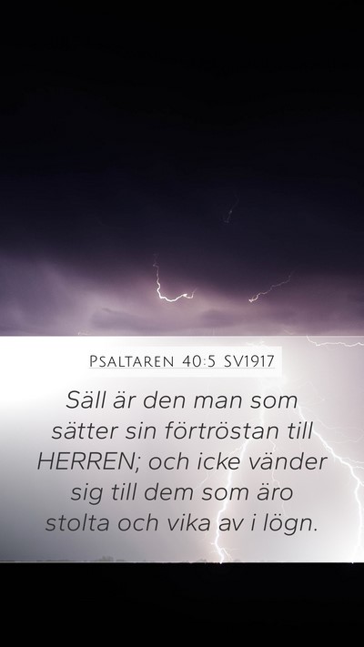 Psaltaren 40:5 SV1917 Bible Verse Image