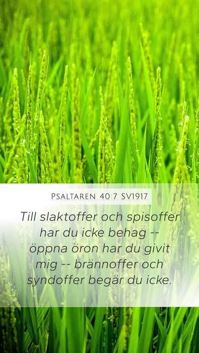 Psaltaren 40:7 SV1917 Bible Verse Image