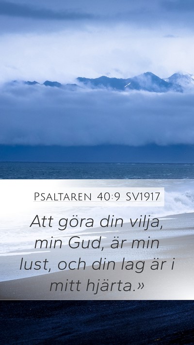 Psaltaren 40:9 SV1917 Bible Verse Image