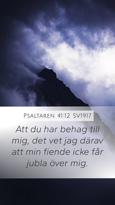 Psaltaren 41:12 SV1917 Bible Verse Image