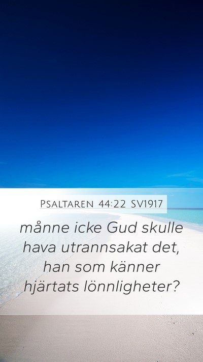 Psaltaren 44:22 SV1917 Bible Verse Image