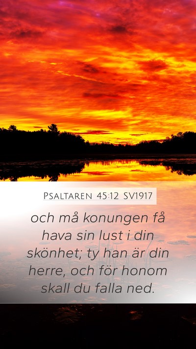 Psaltaren 45:12 SV1917 Bible Verse Image