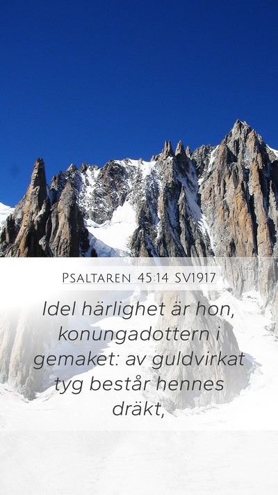 Psaltaren 45:14 SV1917 Bible Verse Image