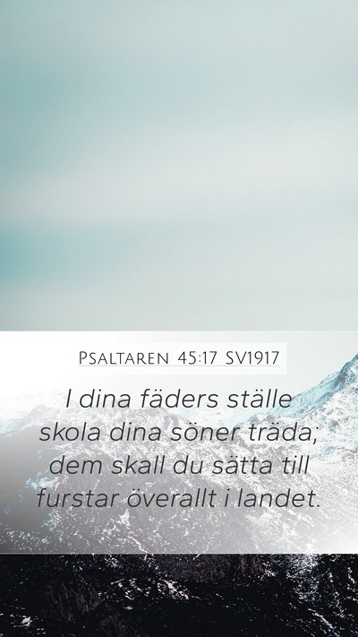 Psaltaren 45:17 SV1917 Bible Verse Image