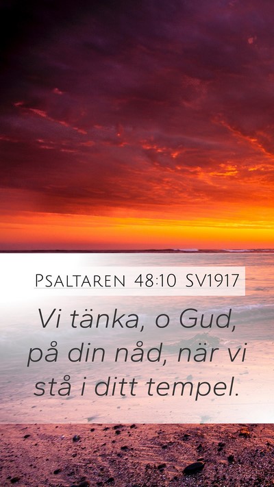 Psaltaren 48:10 SV1917 Bible Verse Image