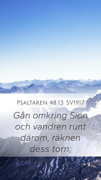 Psaltaren 48:13 SV1917 Bible Verse Image