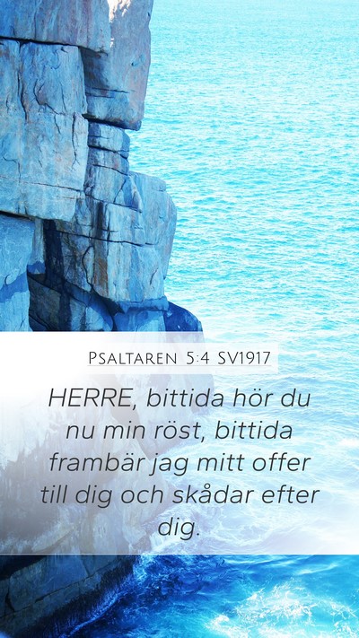 Psaltaren 5:4 SV1917 Bible Verse Image