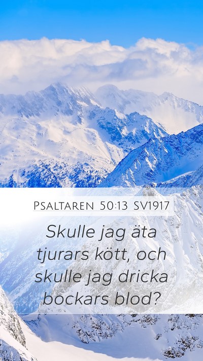 Psaltaren 50:13 SV1917 Bible Verse Image