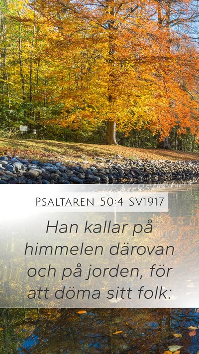 Psaltaren 50:4 SV1917 Bible Verse Image