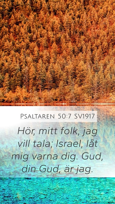Psaltaren 50:7 SV1917 Bible Verse Image