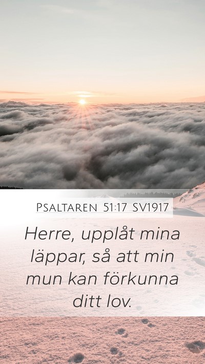Psaltaren 51:17 SV1917 Bible Verse Image