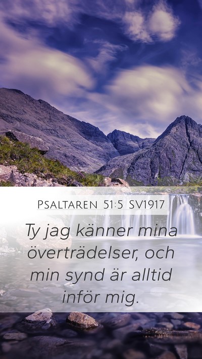 Psaltaren 51:5 SV1917 Bible Verse Image