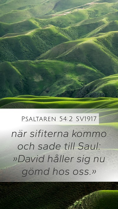 Psaltaren 54:2 SV1917 Mobile Phone Wallpaper - när sifiterna kommo och sade till Saul: »David - Mobile Bible Verse Wallpaper