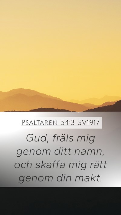 Psaltaren 54:3 SV1917 Bible Verse Image