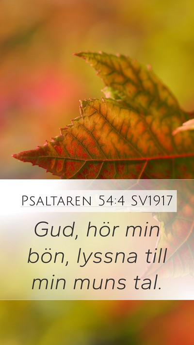 Psaltaren 54:4 SV1917 Bible Verse Image