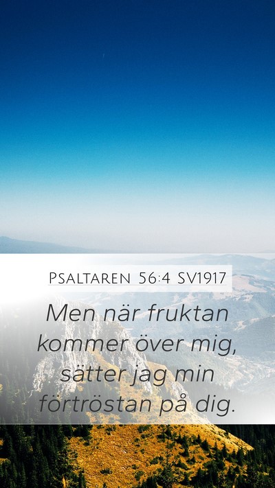 Psaltaren 56:4 SV1917 Bible Verse Image