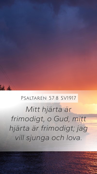 Psaltaren 57:8 SV1917 Bible Verse Image