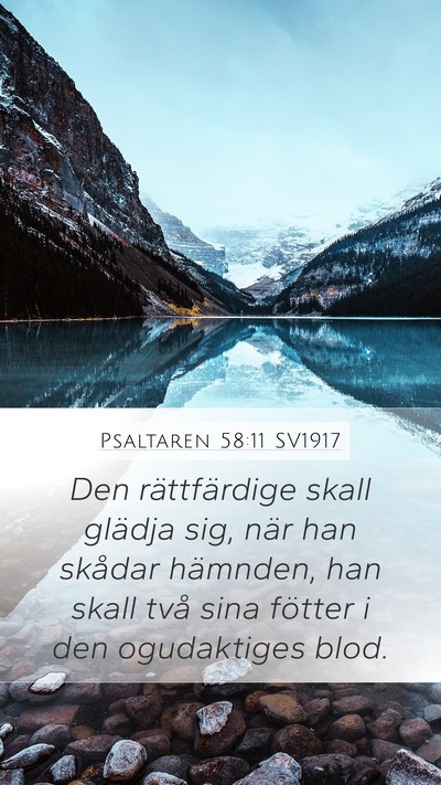 Psaltaren 58:11 SV1917 Bible Verse Image