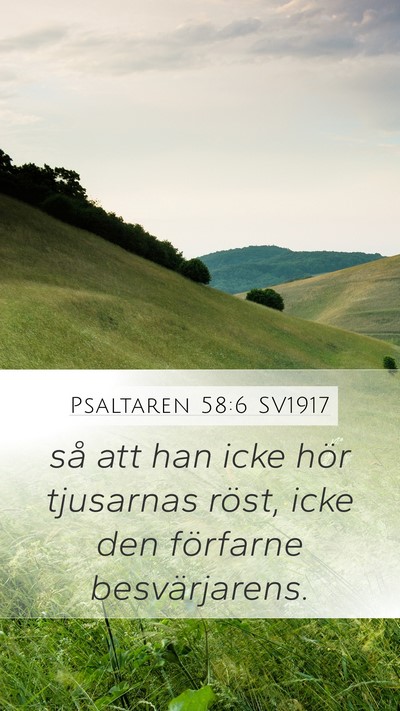 Psaltaren 58:6 SV1917 Bible Verse Image