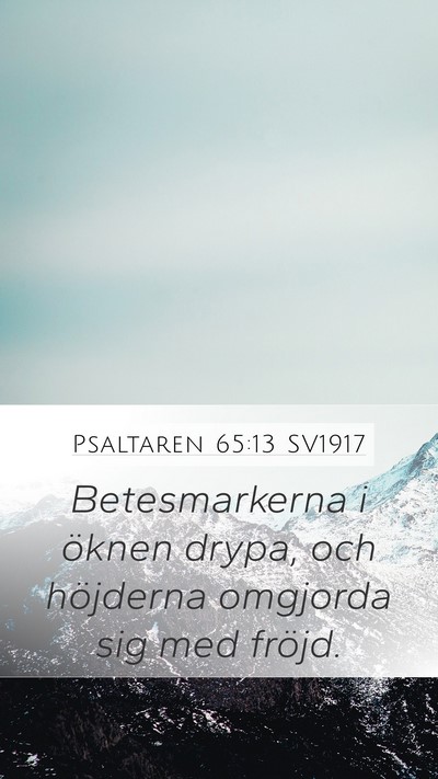 Psaltaren 65:13 SV1917 Bible Verse Image