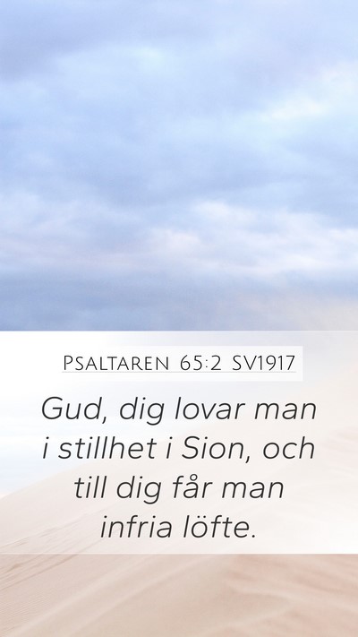 Psaltaren 65:2 SV1917 Bible Verse Image