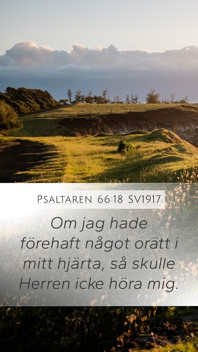 Psaltaren 66:18 SV1917 Bible Verse Image