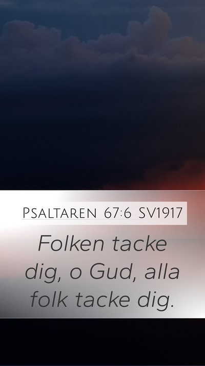 Psaltaren 67:6 SV1917 Bible Verse Image