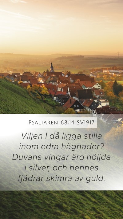 Psaltaren 68:14 SV1917 Bible Verse Image