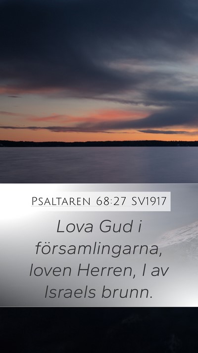 Psaltaren 68:27 SV1917 Bible Verse Image