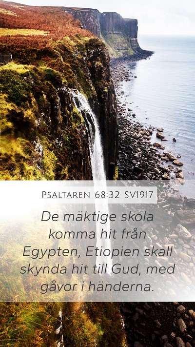 Psaltaren 68:32 SV1917 Bible Verse Image