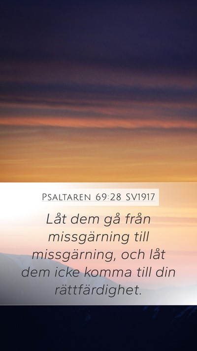 Psaltaren 69:28 SV1917 Bible Verse Image