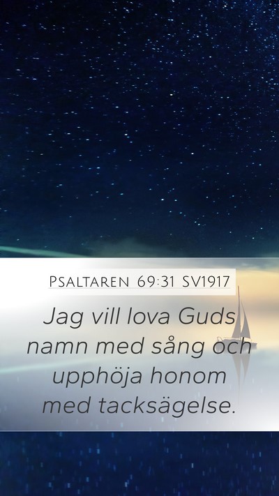 Psaltaren 69:31 SV1917 Bible Verse Image