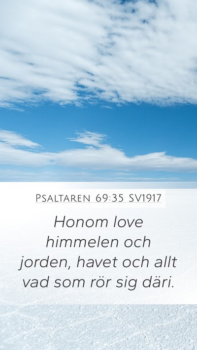Psaltaren 69:35 SV1917 Bible Verse Image