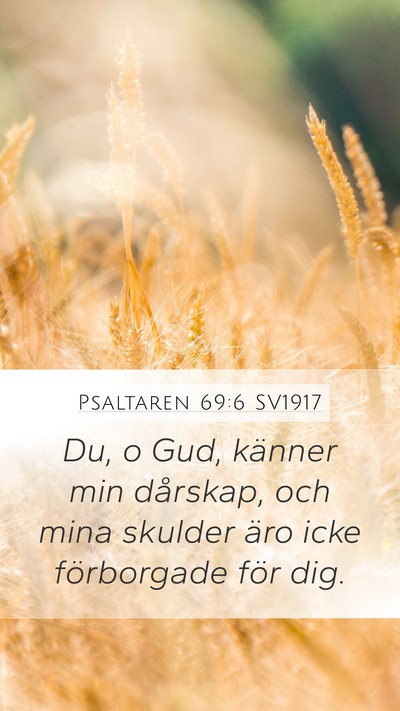 Psaltaren 69:6 SV1917 Bible Verse Image