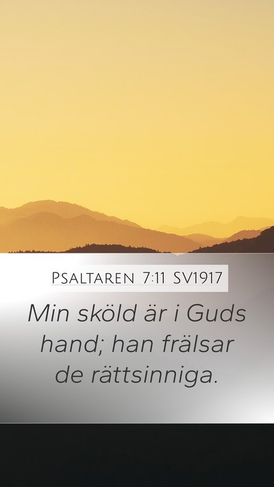 Psaltaren 7:11 SV1917 Bible Verse Image