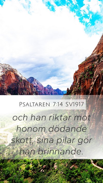 Psaltaren 7:14 SV1917 Bible Verse Image