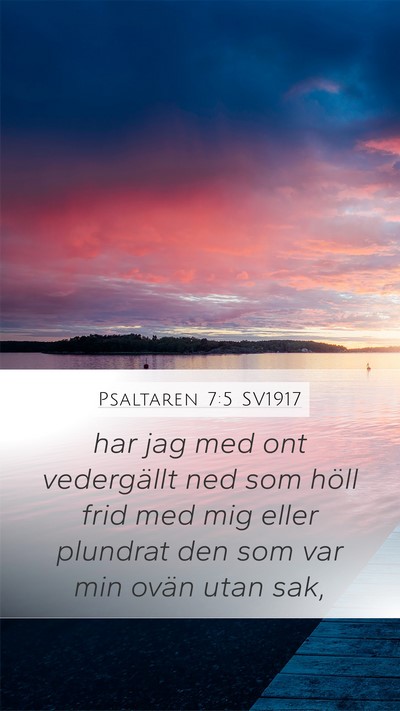 Psaltaren 7:5 SV1917 Bible Verse Image