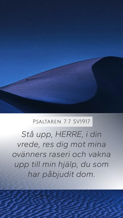 Psaltaren 7:7 SV1917 Bible Verse Image