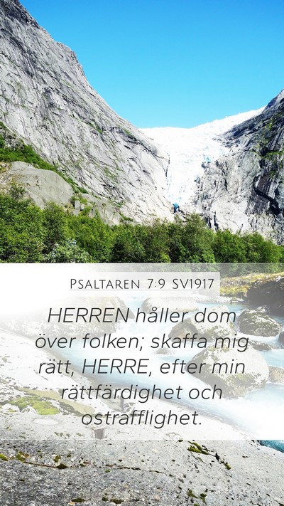Psaltaren 7:9 SV1917 Bible Verse Image