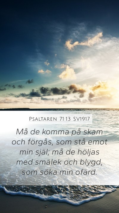 Psaltaren 71:13 SV1917 Bible Verse Image