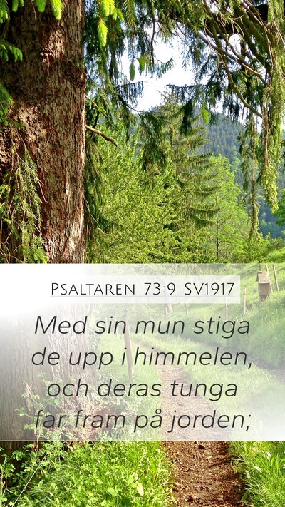 Psaltaren 73:9 SV1917 Bible Verse Image