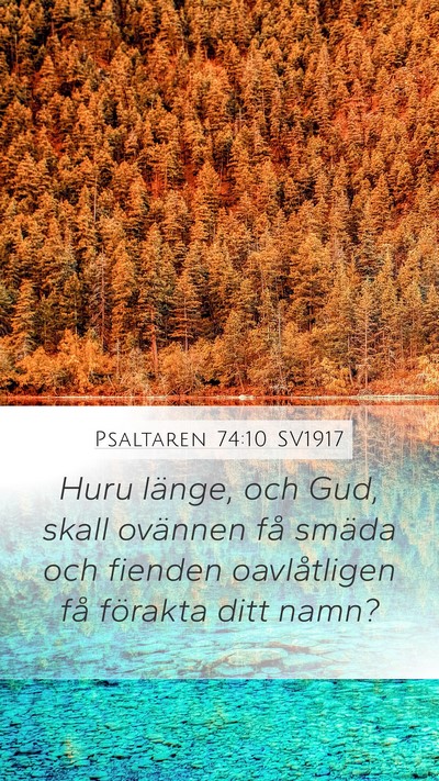 Psaltaren 74:10 SV1917 Bible Verse Image