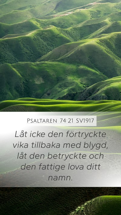 Psaltaren 74:21 SV1917 Bible Verse Image