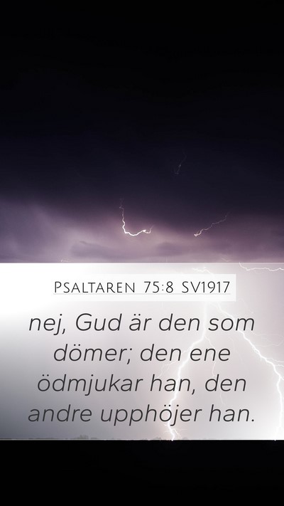 Psaltaren 75:8 SV1917 Bible Verse Image