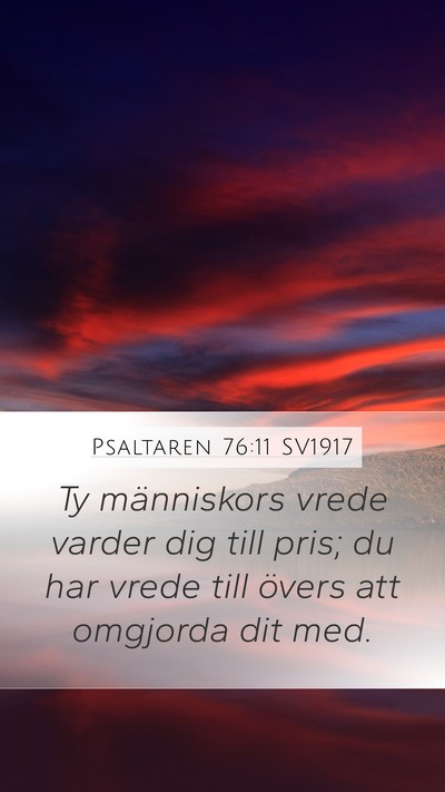 Psaltaren 76:11 SV1917 Bible Verse Image