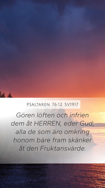 Psaltaren 76:12 SV1917 Bible Verse Image