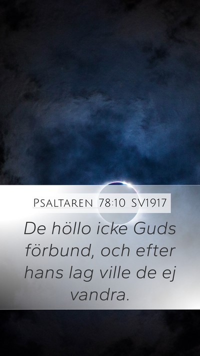 Psaltaren 78:10 SV1917 Bible Verse Image