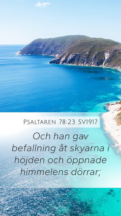Psaltaren 78:23 SV1917 Bible Verse Image
